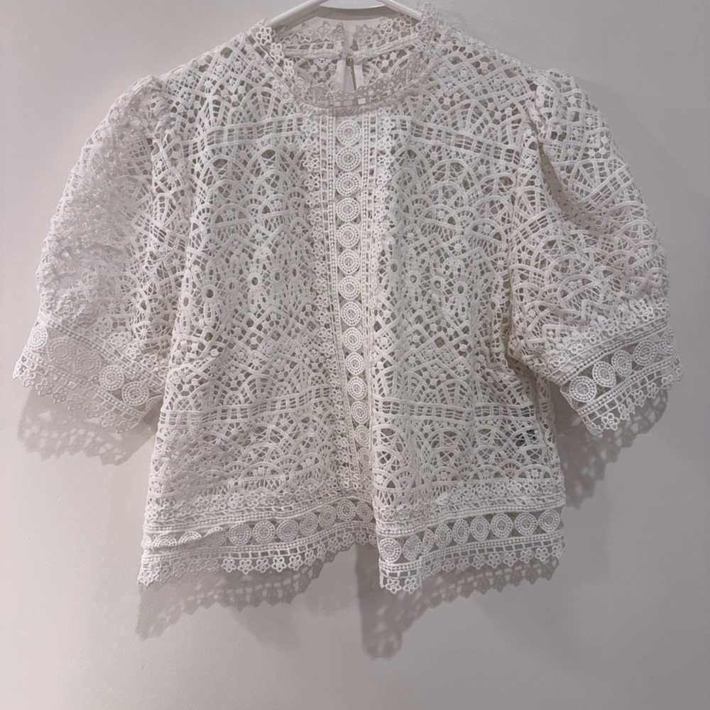 Elegant White Lace Blouse